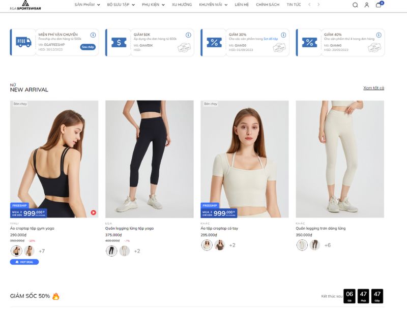 Thiết kế website cho shop thời trang