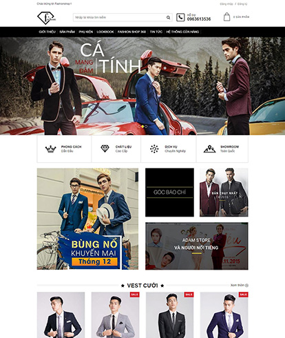 Thiết kế website cho shop thời trang